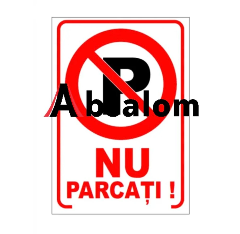 Nu parcati, semn din plastic, 20x30cm